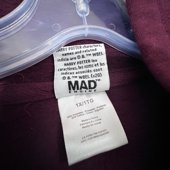 Ladies Harry Potter Burgundy Sweater - Picture 6 of 9